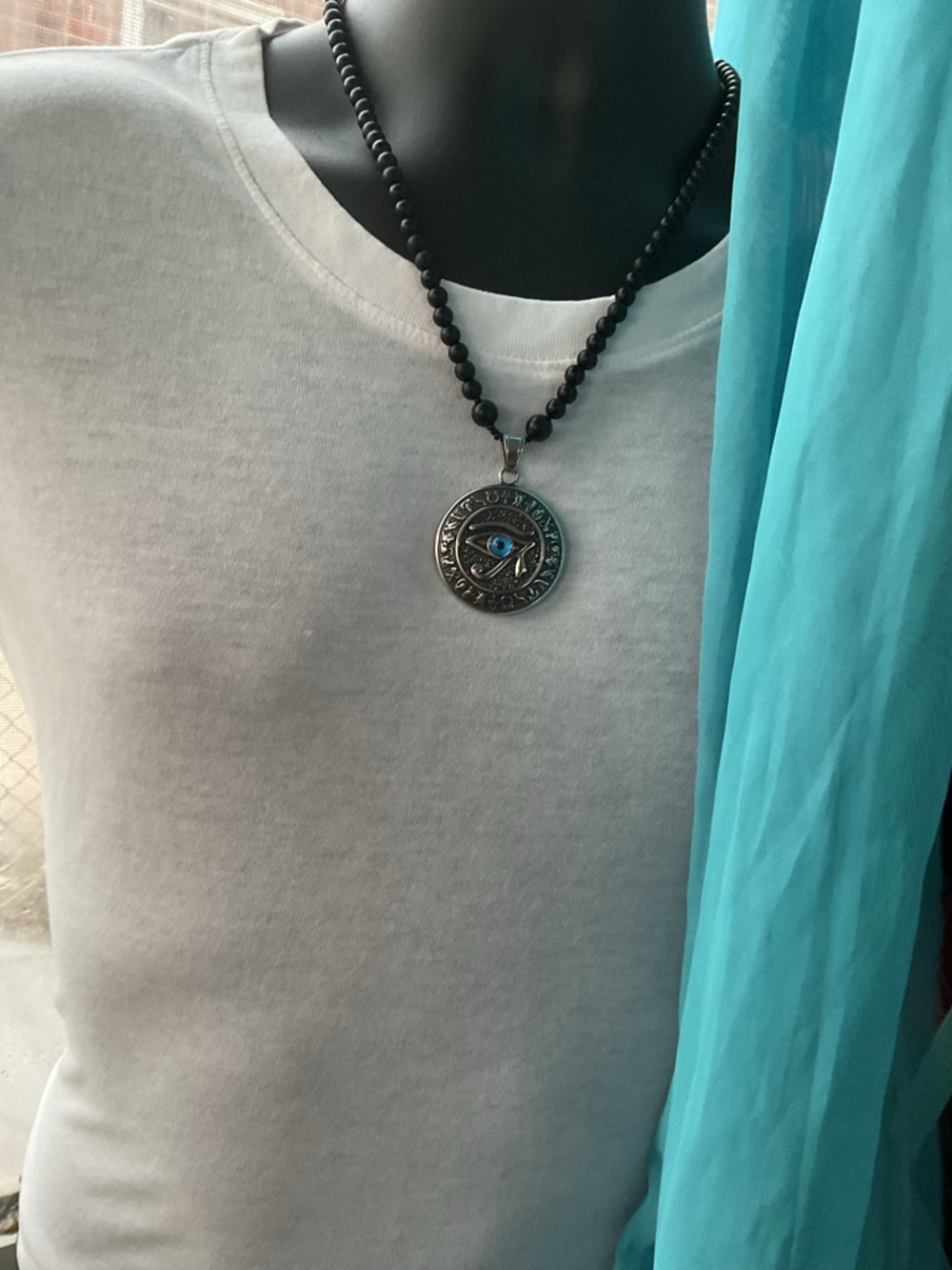 Men’s Stainless Steel Egyptian Eye of Horus Necklace